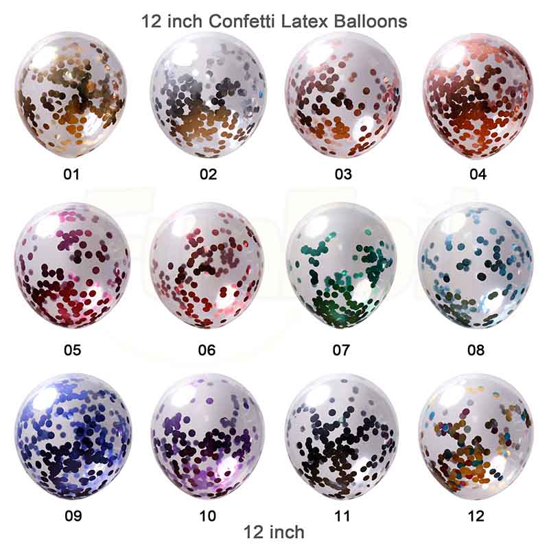 12 inch Confetti Latex Balloons Party Balloons