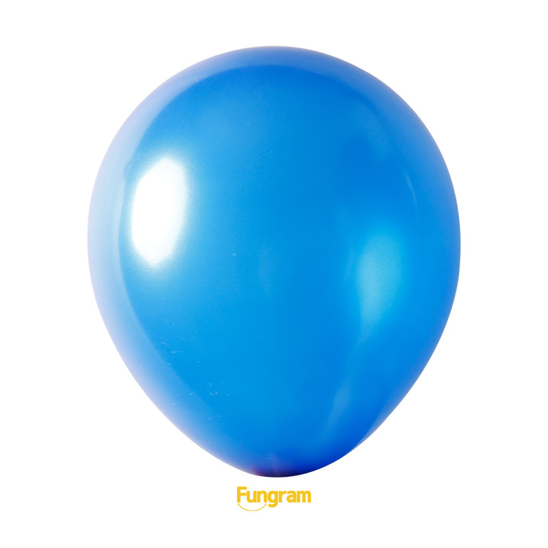 metallic latex balloons blue