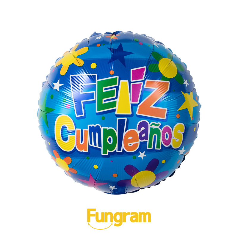Happy Birthday Printing Spanish Round Balloon