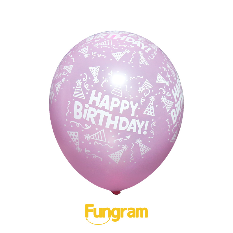 Pink Balloons Printed Happy Birthday