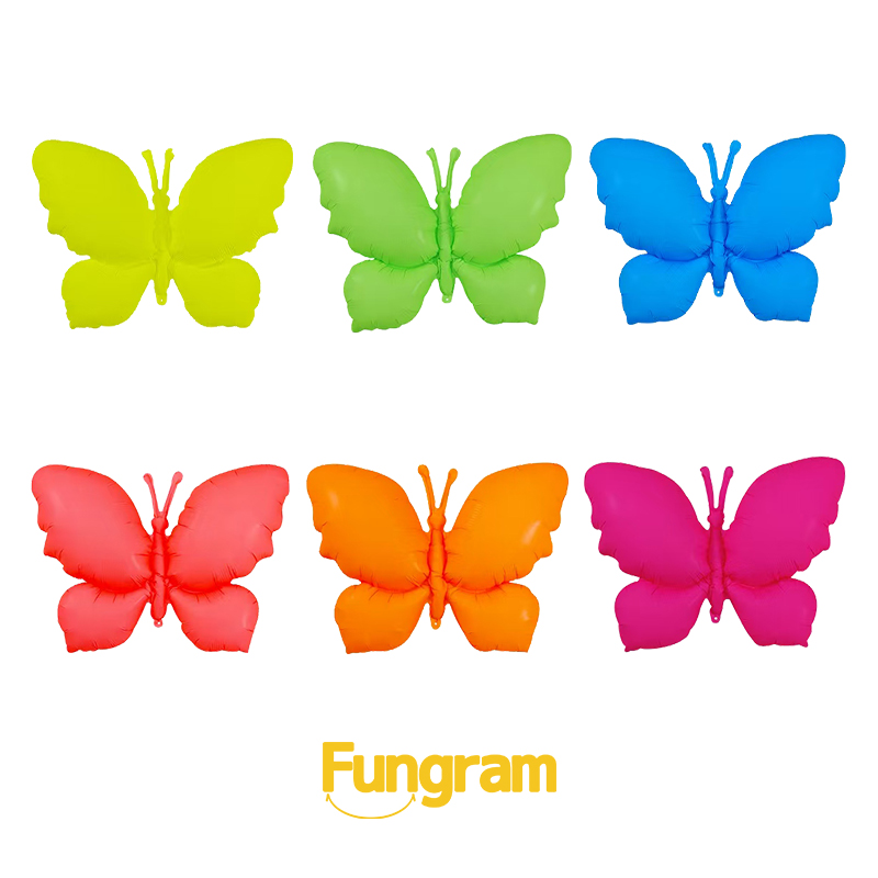 Neon Butterfly Foil Balloon