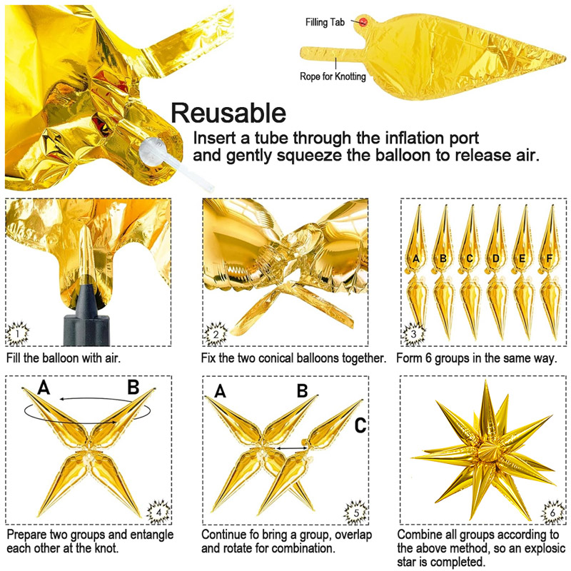 starburst balloon setup